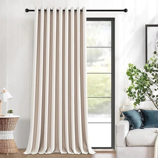 Tendina oscurante beige 300 x 240 cm divisa per stanze camera da letto e soggiorno isolante termico.