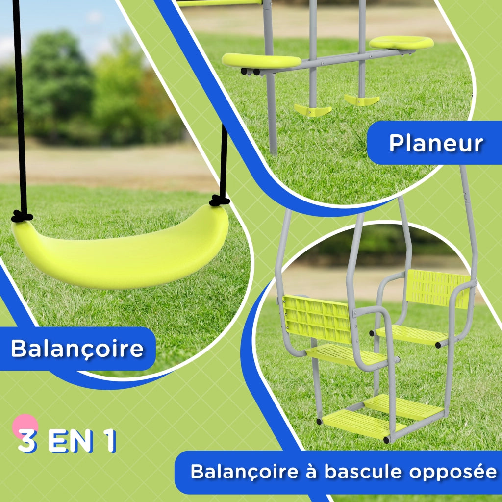 Set 3 in 1 balan?oire portique bambini ¨C zephmum ¨C verde, max 225 kg