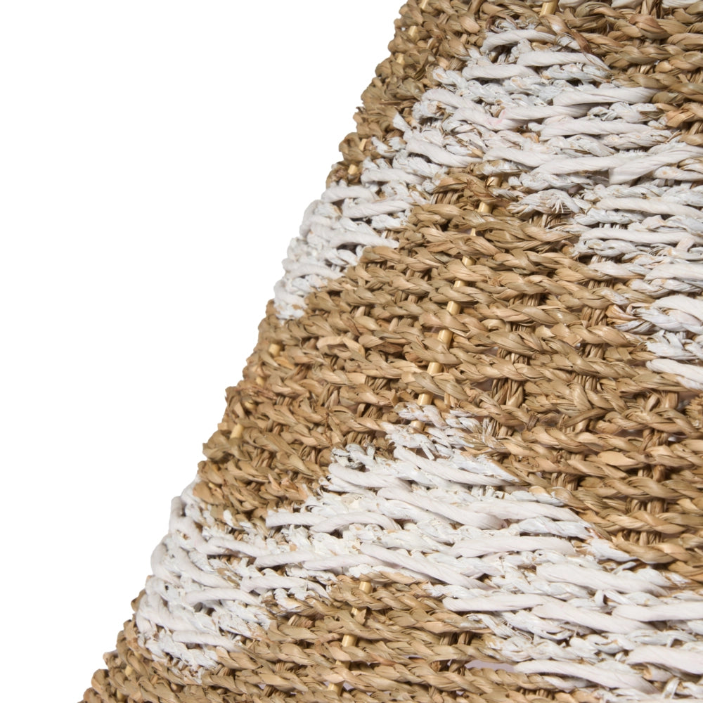Collare dell'albero di Natale naturale con seagrass bianco ⌀ 51 cm Accessori rotondi fatti a mano