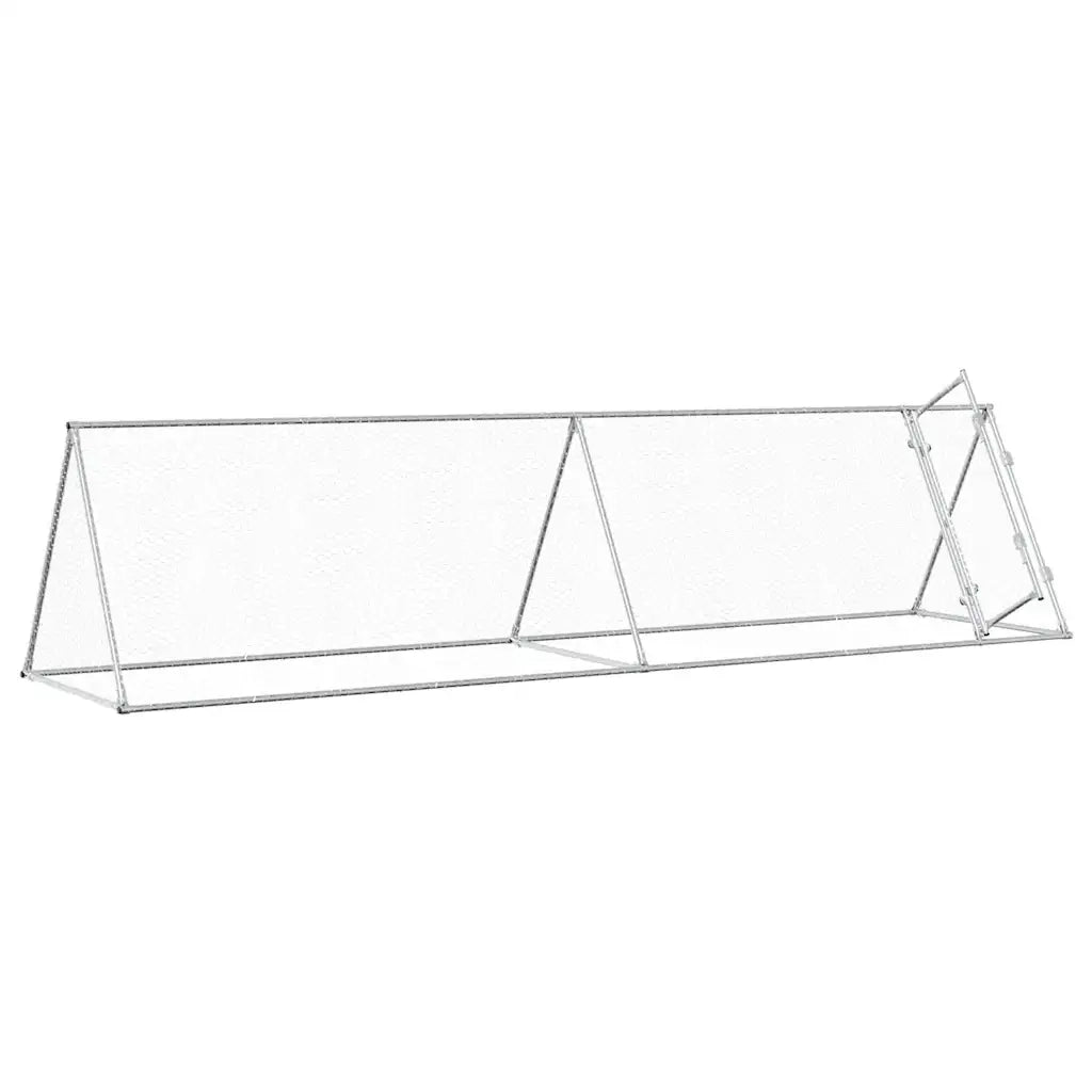 Gabbia per Polli Argento 400x105x91 cm in Acciaio Zincato 172558