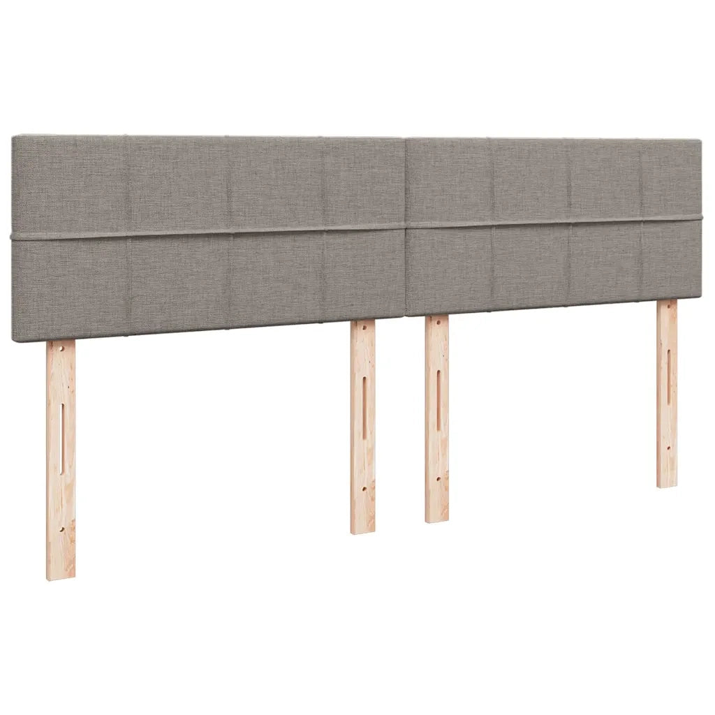 Struttura Letto Pouf con Materassi Tortora 160x200cm in Tessuto