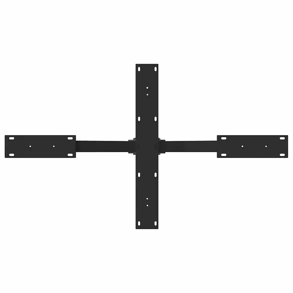 Gamba per tavolino da caffè a forma di ragno nera 98x58x(42-43) cm in acciaio 4013108