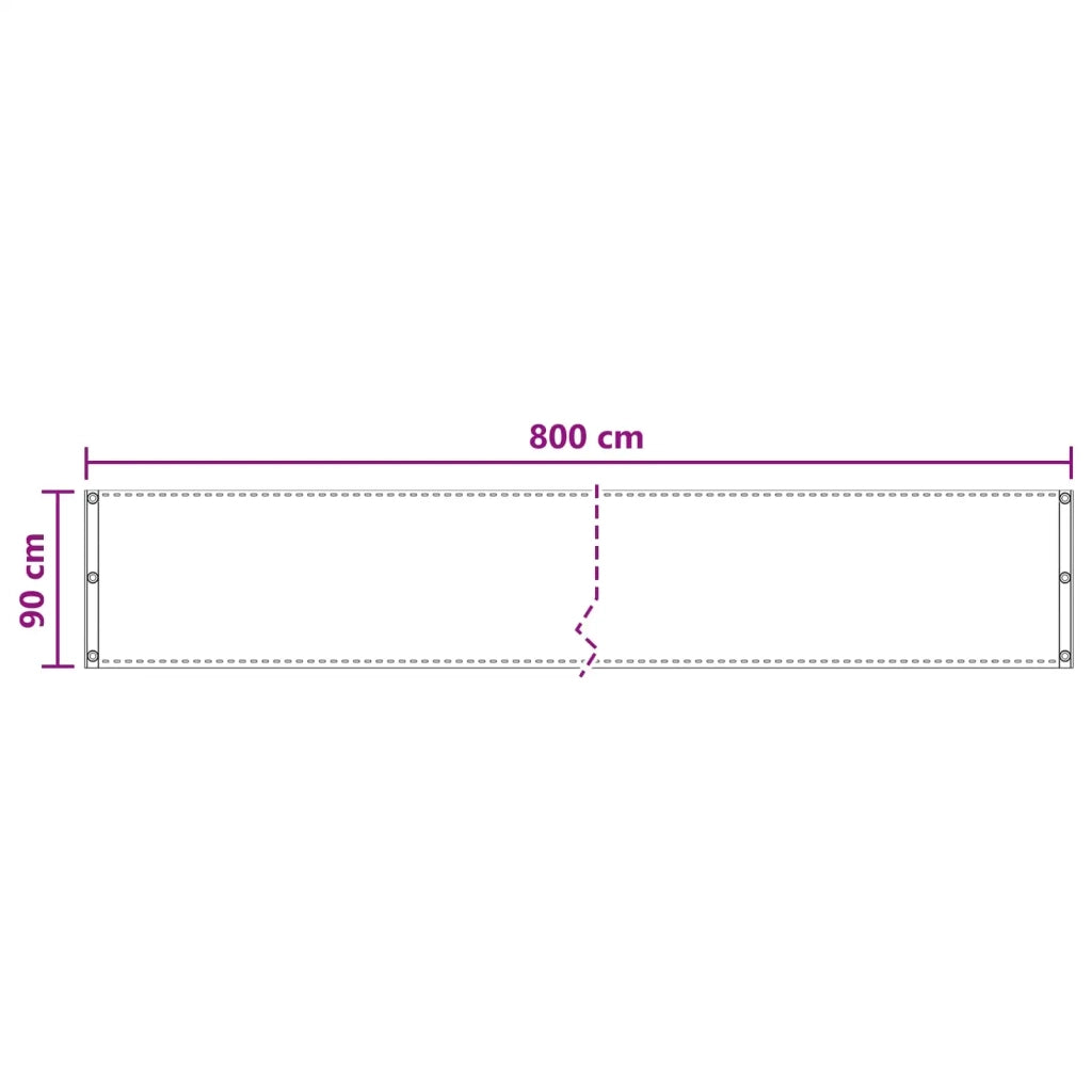 Schermo da balcone-Pannello per balcone Beige 90 x 800 cm HDPE e alluminio