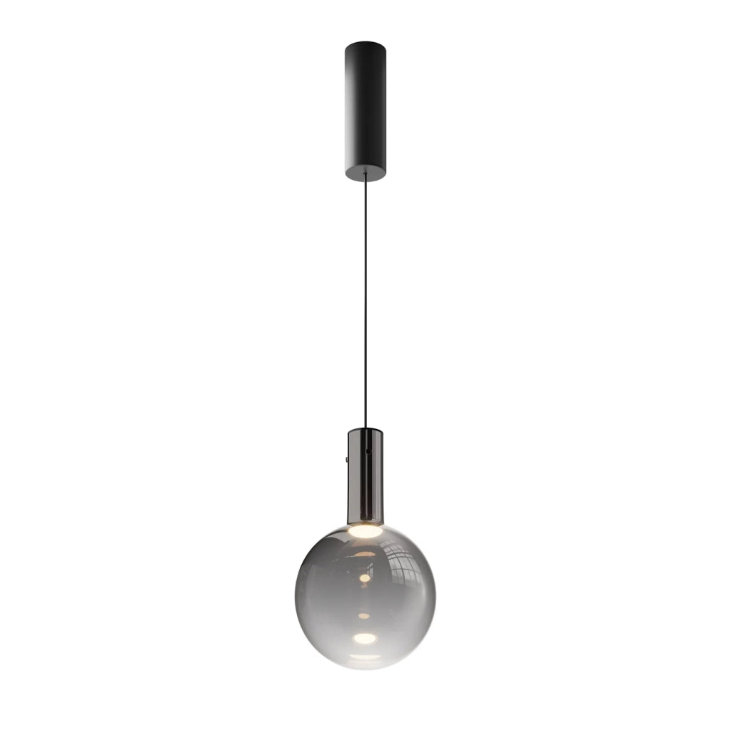 Maytoni Lampadario moderno Nebula 1 luce LED integrato nero metallo vetro