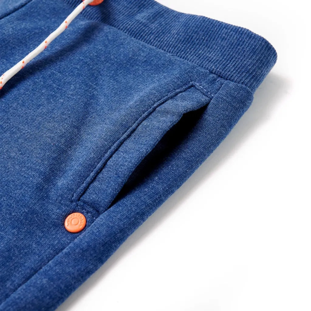 Pantaloncini per Bambini con Coulisse Blu Scuro Mélange 116 12366