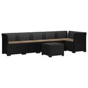 Divano da Giardino 6 Posti con Cuscini Aspetto Rattan PP 3444108