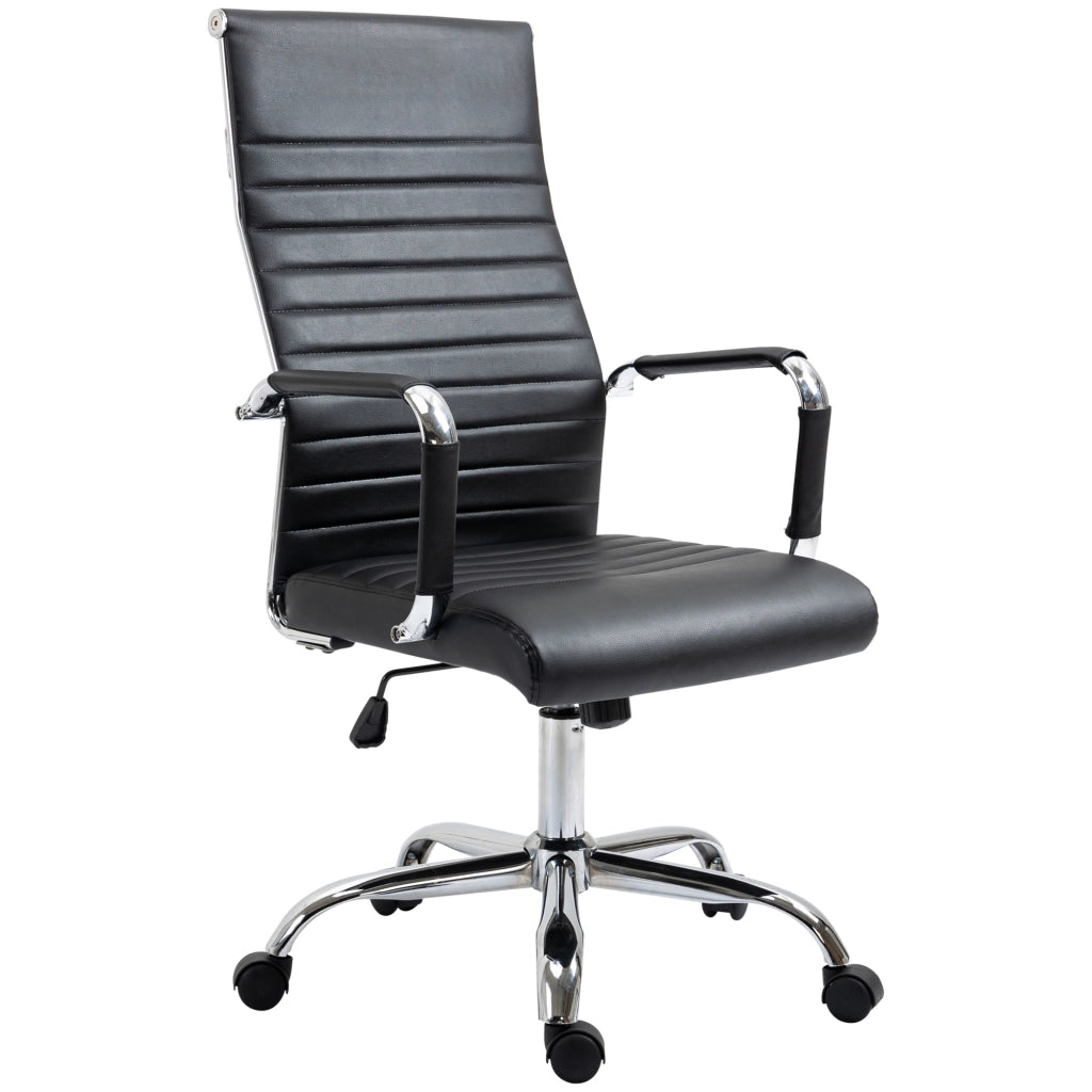 SEDIA DA UFFICIO Ergonomica regolabile 54x62x114 cm Pelle sintetica Nero