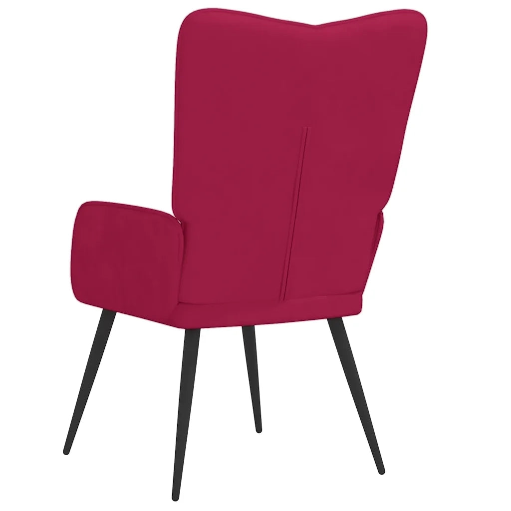 Poltrona | Sedia Relax Rosso Vino in Velluto