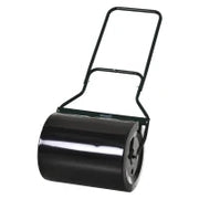 Rullo da Giardino in Metallo Impermeabile Nero, Serbatoio Fino 60 Litri (Acqua o Sabbia), 57x40x123cm