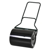 Rullo da Giardino in Metallo Impermeabile Nero, Serbatoio Fino 60 Litri (Acqua o Sabbia), 57x40x123cm