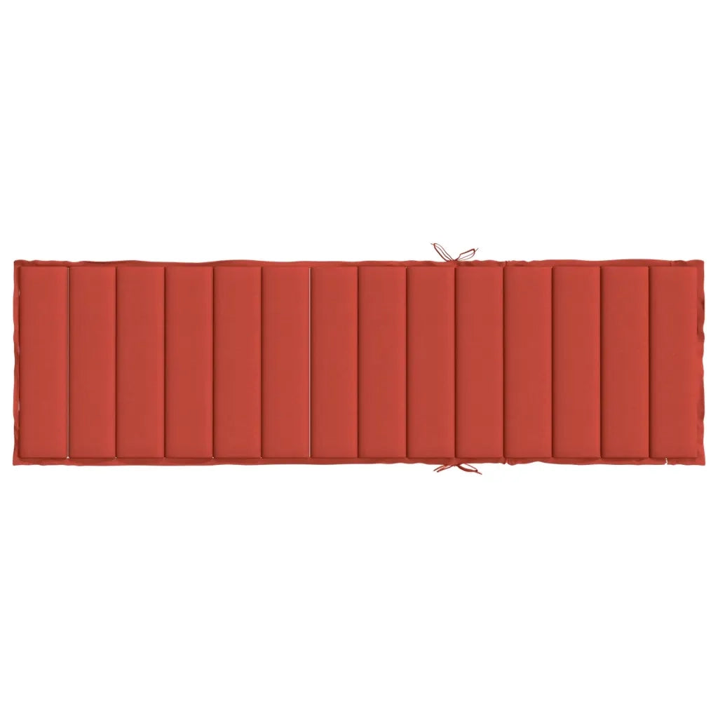 Cuscino per Lettino Prendisole Rosso Mélange 200x70x4cm Tessuto 4002526