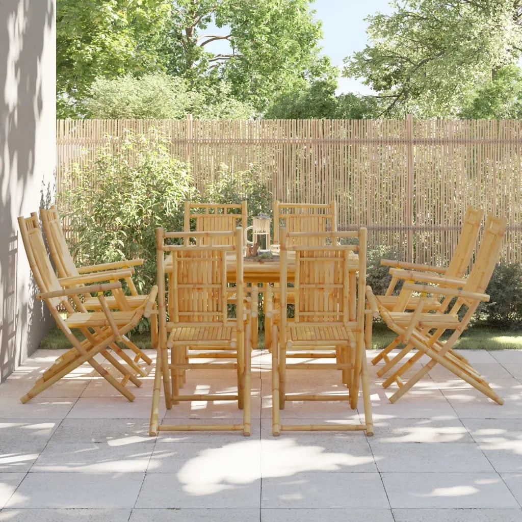 Sedie da Giardino Pieghevoli 8 pz 53x66x99 cm in BambÃ¹