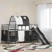 Struttura del letto loft per bambini Nero 90 x 200 cm Metallo