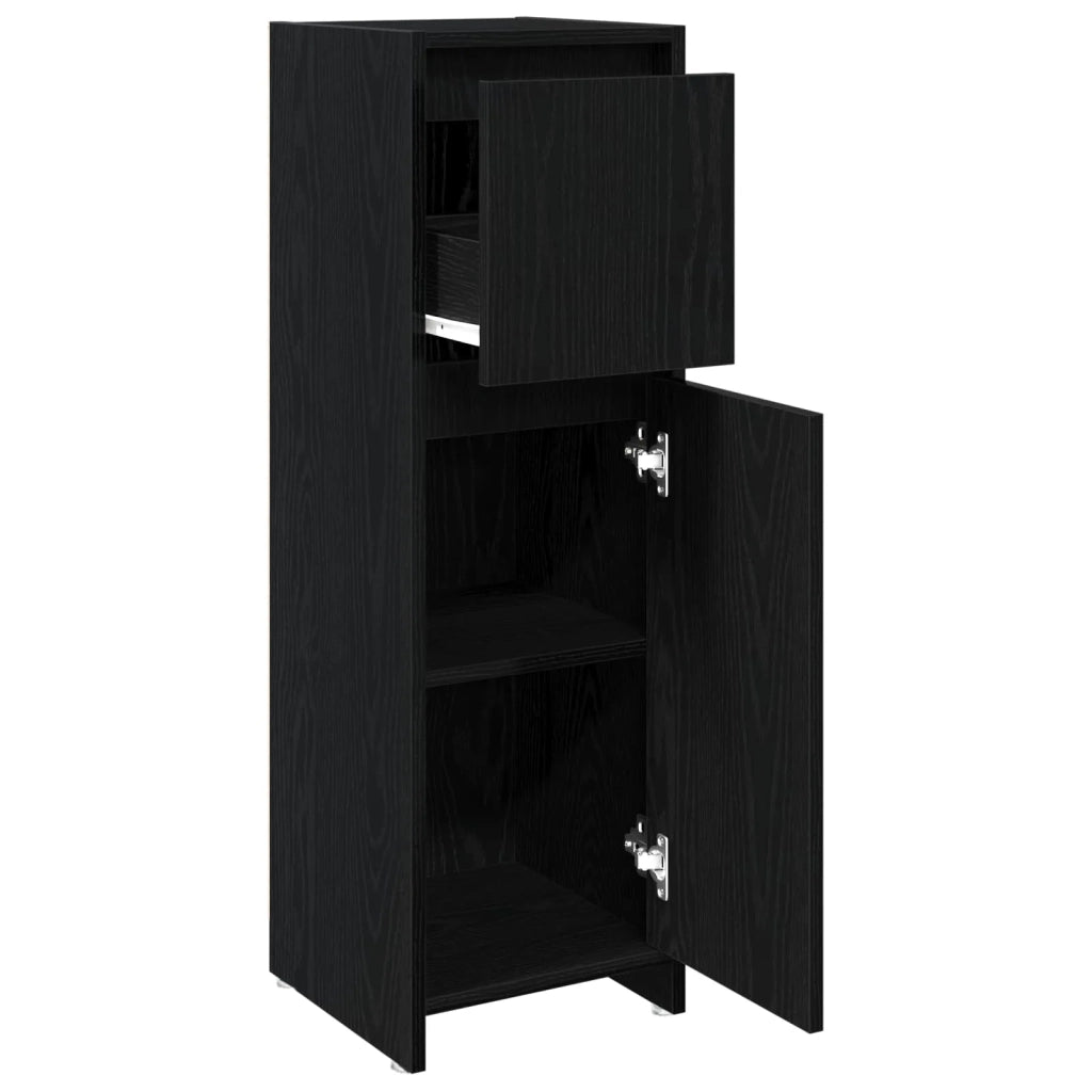 Mobile da Bagno Rovere Nero 30 x 30 x 95 cm Legno multistrato 862504