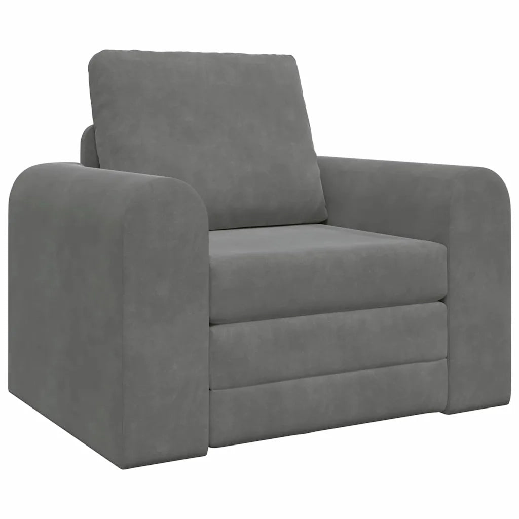 Divano letto-Sofa Letto-Daybed Grigio scuro 98 x 71 x 83 cm Velluto