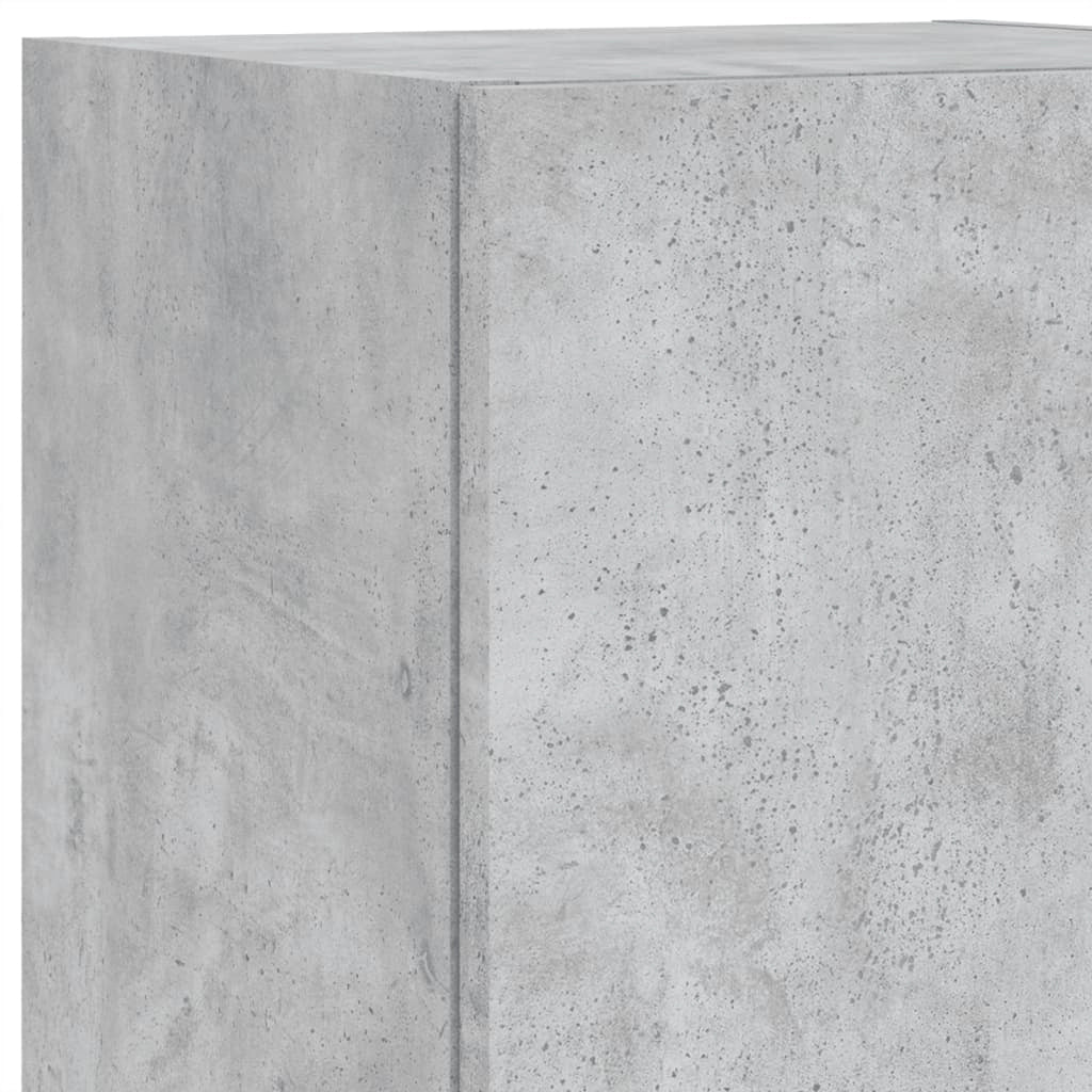 Mobile TV multimediale scaffale TV credenza mobile TV sala da pranzo soggiorno camera da letto con illuminazione a LED 5 pezzi legno ingegnerizzato grigio 02_0029386