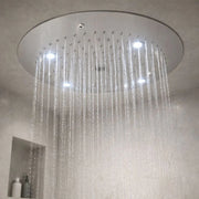 Soffione doccia led a soffitto installazione da incasso acciaio inox tondo