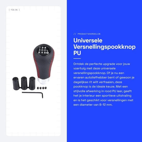 Adattatore di cambio universale - 6 velocità - Incluso 3 cavi - Facile da installare - Compatibile con 8-12 mm - Stabilmente fissato - Manopola di cambio