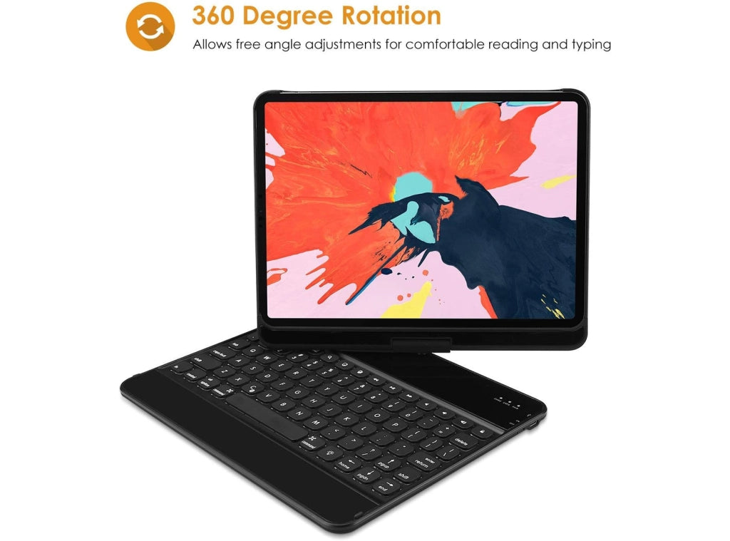 Custodia con Tastiera ProCase per iPad Pro 12.9 modello 2018 Cover Girevole a 360 Gradi con Adesivi per Tastiera Italiani in Dotazione