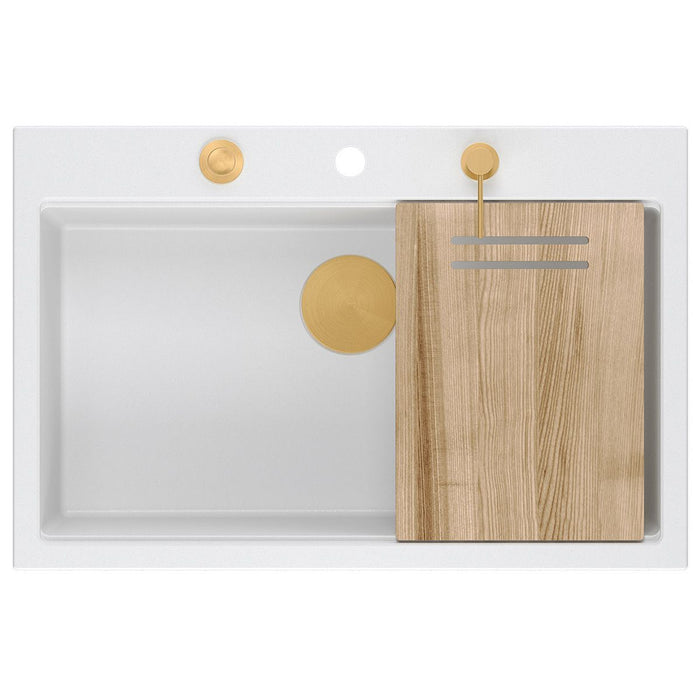 Lavello In Granito Marc 110 Workstation White Rame