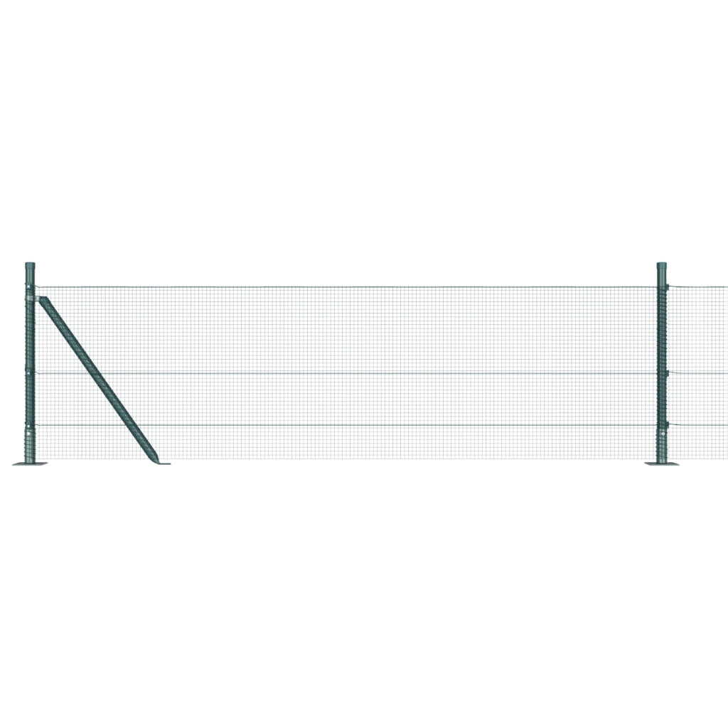 Set di Pali per Recinzione Set di 2 Verde