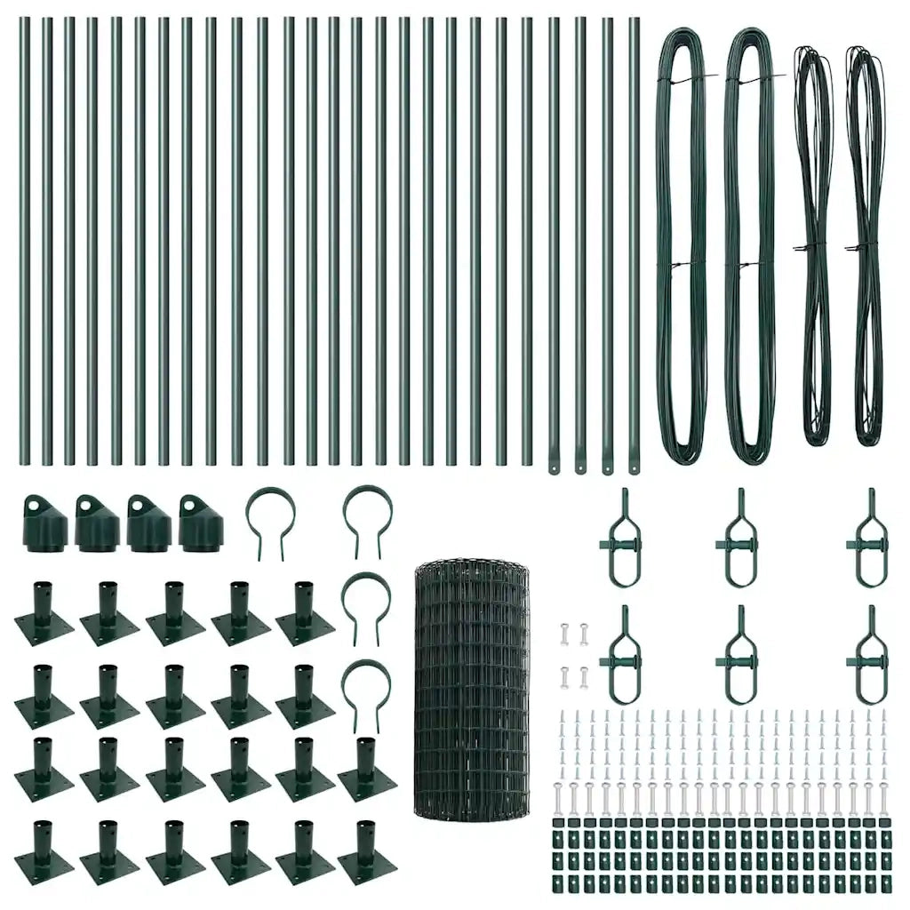 Recinzione con Posto Verde 0,6 x 50 m Acciaio e PVC