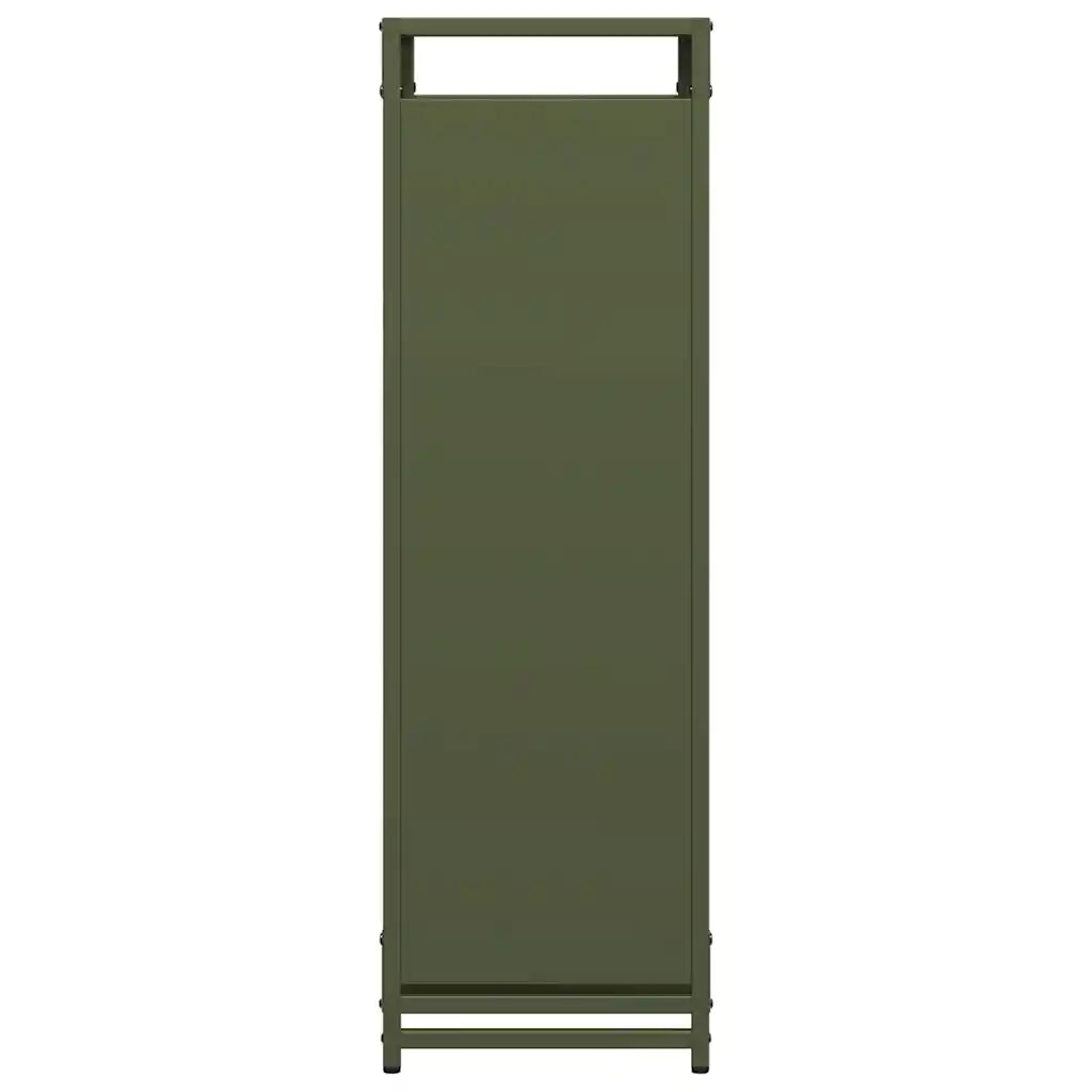 Rastrelliera per Legna da Ardere Verde Oliva 44x28x90 cm 864210