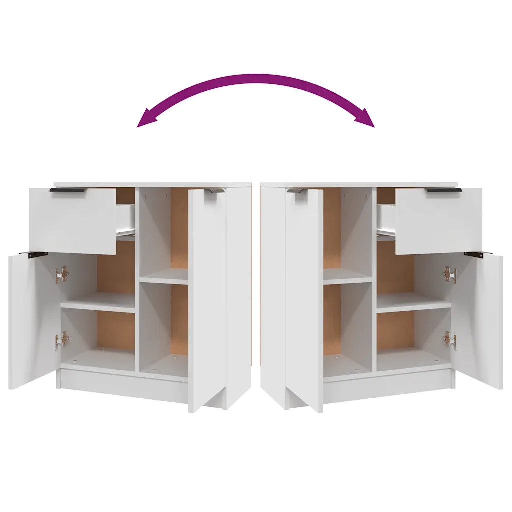 Credenza-Buffet-Armadio da cucina Bianca 60x30x70 cm in Legno Multistrato 673345