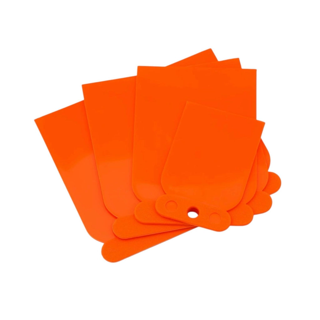 Set 4 spatole Giapponesi raschietto in plastica 48-73-97-116mm Art.9364400