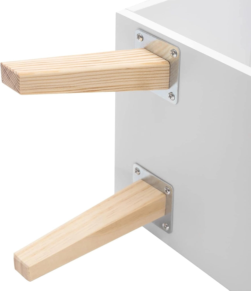 Libreria Montessoriana per Bambini, Scaffale Multistrato per Libri e Giocattoli, Mobile Portalibri Portaoggetti Organizzatore in Legno, Bianco