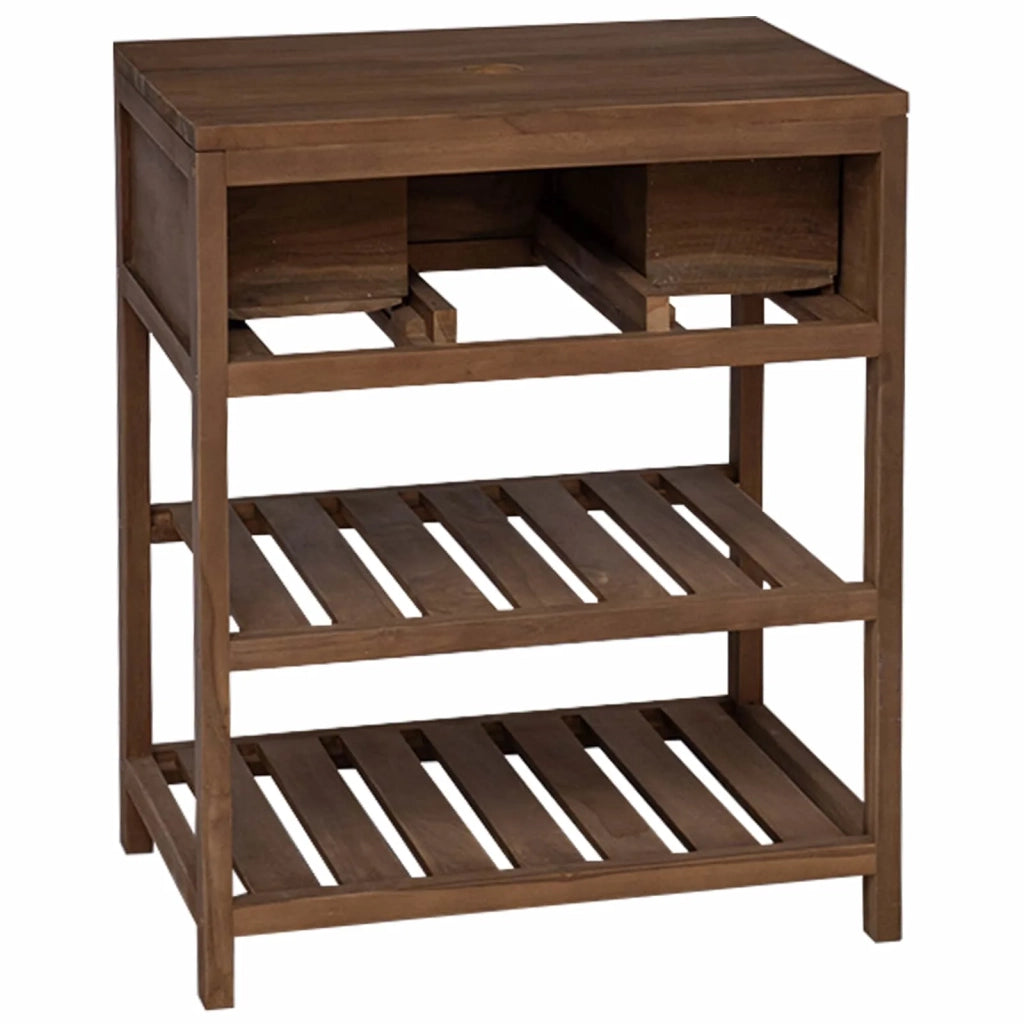 Mobile da Bagno Naturale 60 x 45 x 75 cm Legno di teak solido 42026907