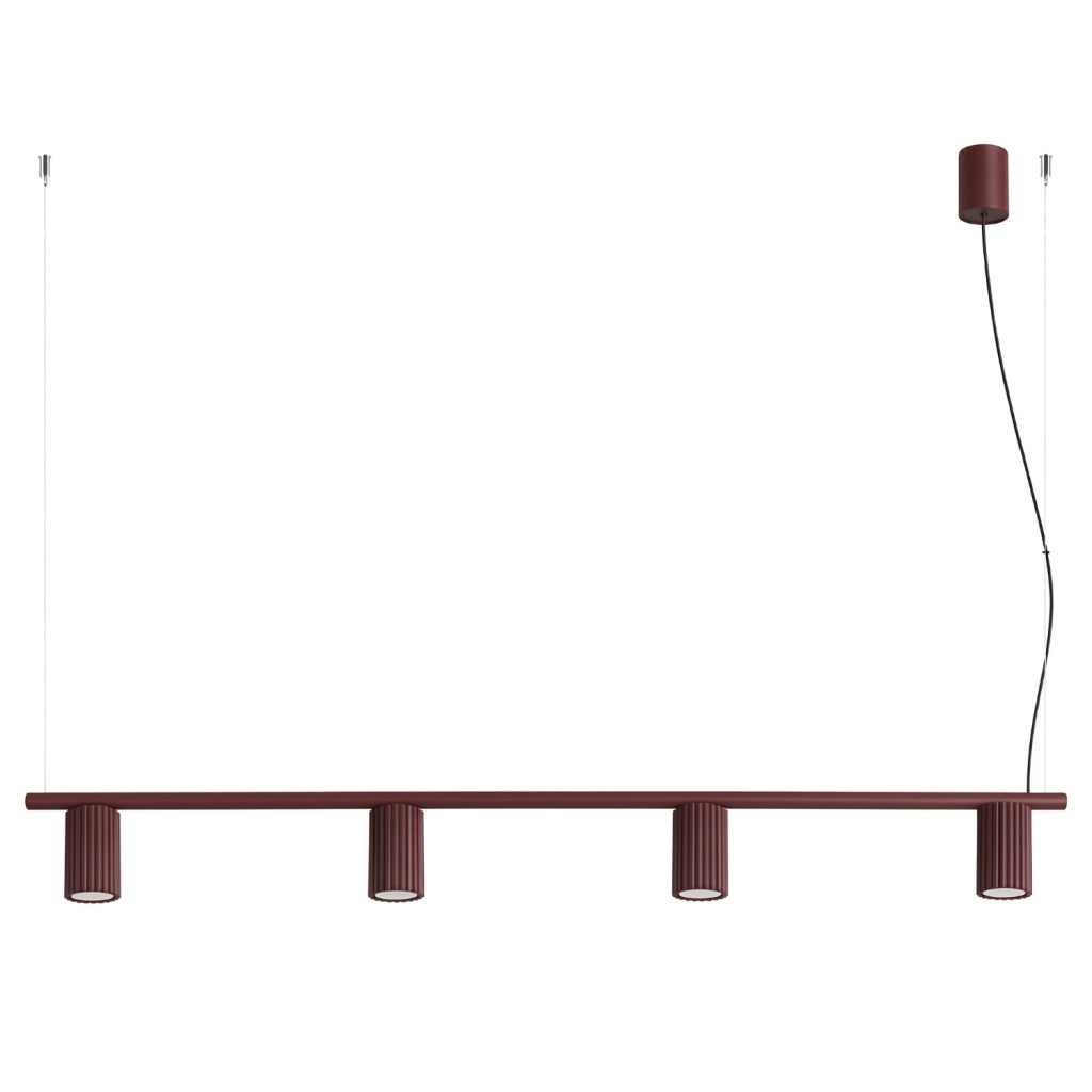 Lampadario KARBON 4 bordeaux