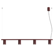 Lampadario KARBON 4 bordeaux