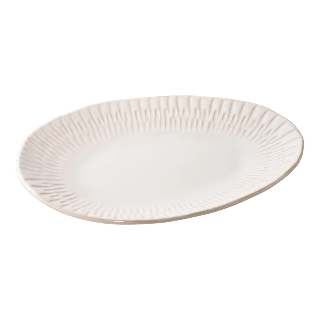 Vassoio Brenda, Bianco, Ceramica, 30,5x20,3x3,8 cm