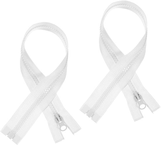 Ritssluiting universale da 40 cm - separatore a raccordo - 2 pezzi - plastica - nero - materiali di alta qualità - raccordo per capelli