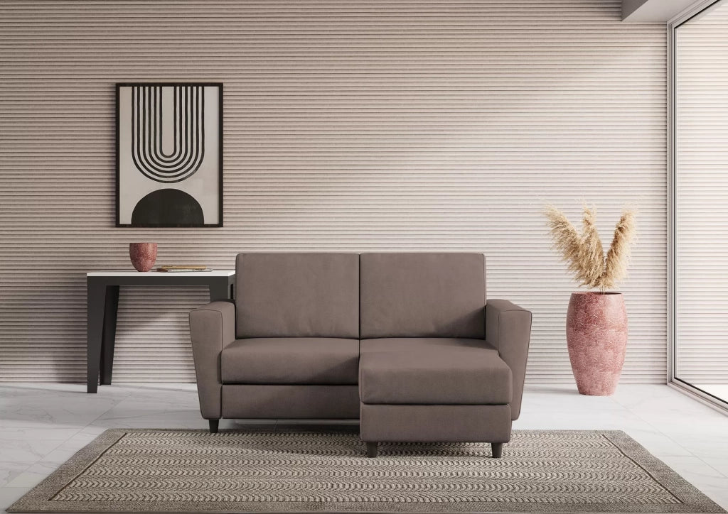 Divano yasel 2 posti medio  (due sedute da 70cm) + pouf misure esterne l.172 p.145 | talpa - Mobili 2G