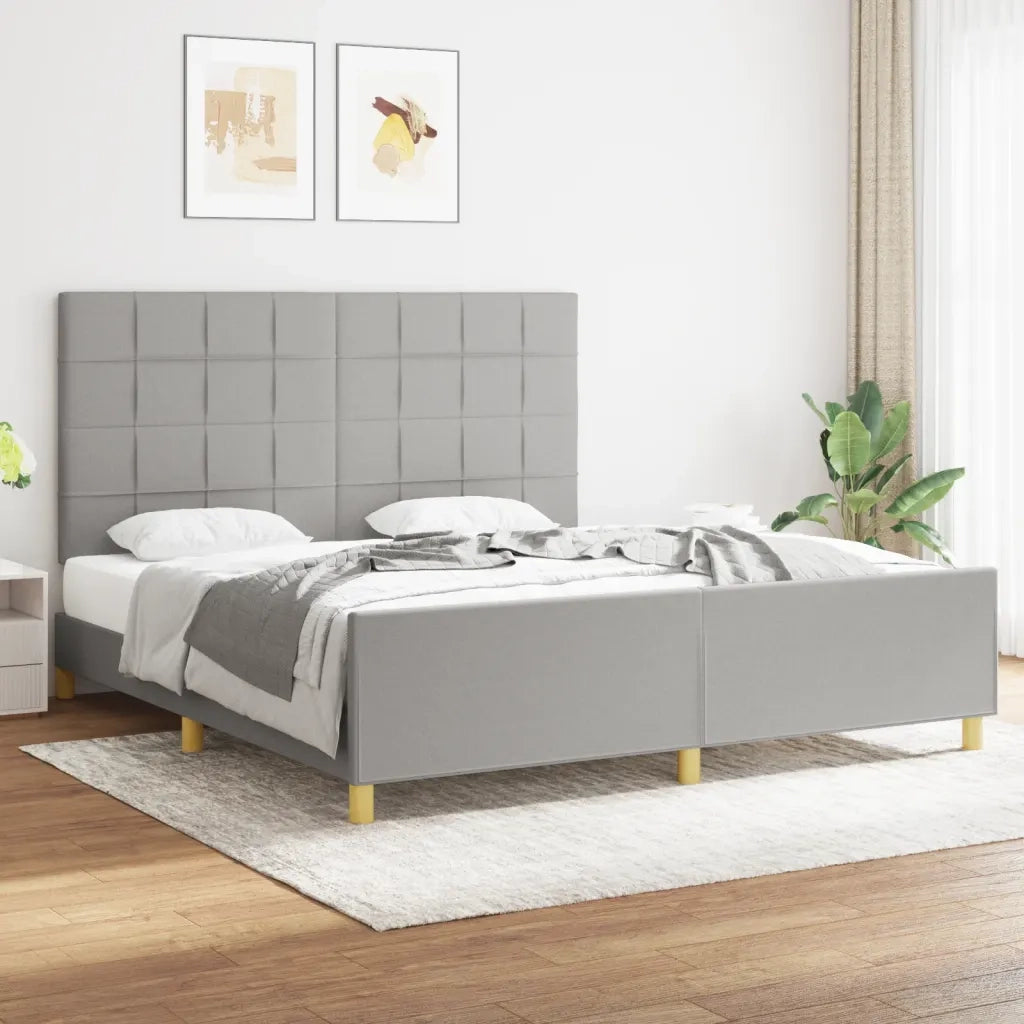 Giroletto senza Materasso Grigio Chiaro 180x200 cm Tessuto 3125073