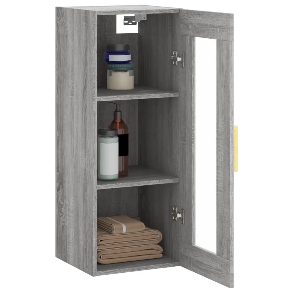 Armadietto a Muro | Mobile a Parete Grigio Sonoma 34,5x34x90 cm