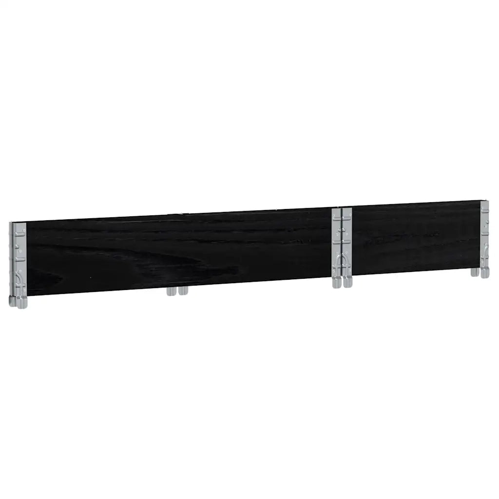 vidaXL Fioriera da Giardino Nera 100x50 cm in Legno Massello di Pino