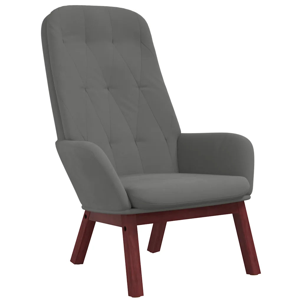 Poltrona Relax Grigio Scuro in Velluto cod mxl 13934