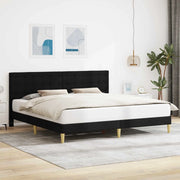 Struttura del letto con testiera Nero 180 x 200 cm Tessuto 42027811