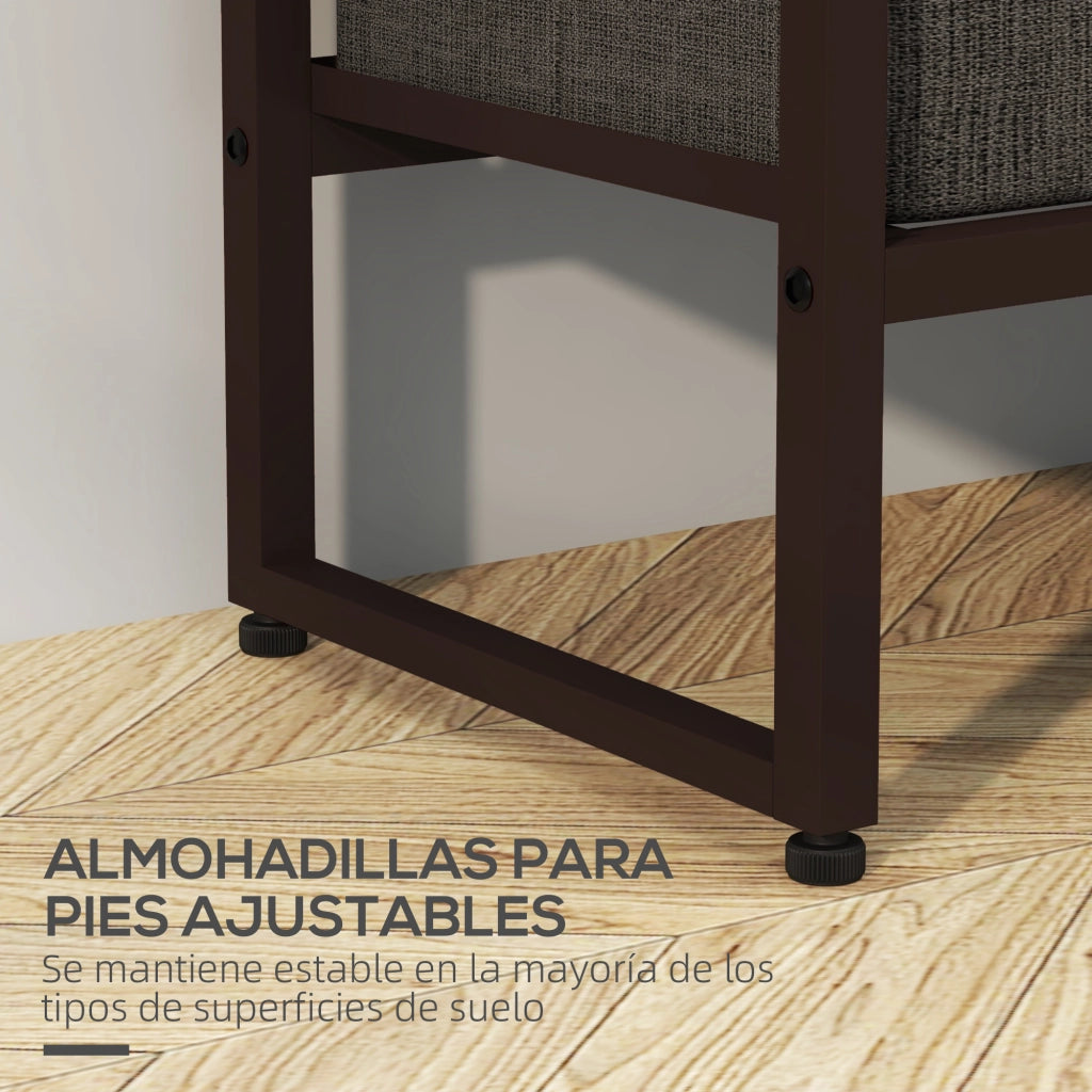 Appendiabiti con 3 cassetti e ripiano ¨C zephmum ¨C 58.5x30x178 cm marrone
