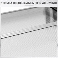 Pensilina da Esterno per Finestre e Porte in Policarbonato e Alluminio, 200x96x27cm, Trasparente