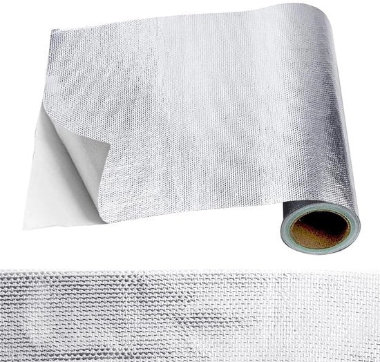 Matte di protezione termica 60 x 280 cm - Isolante in alluminio - Tappetino autoadesivo - Protezione termica - Vapore aluminizzato - Fibra di vetro - Isolante pratico - Materia di isolamento