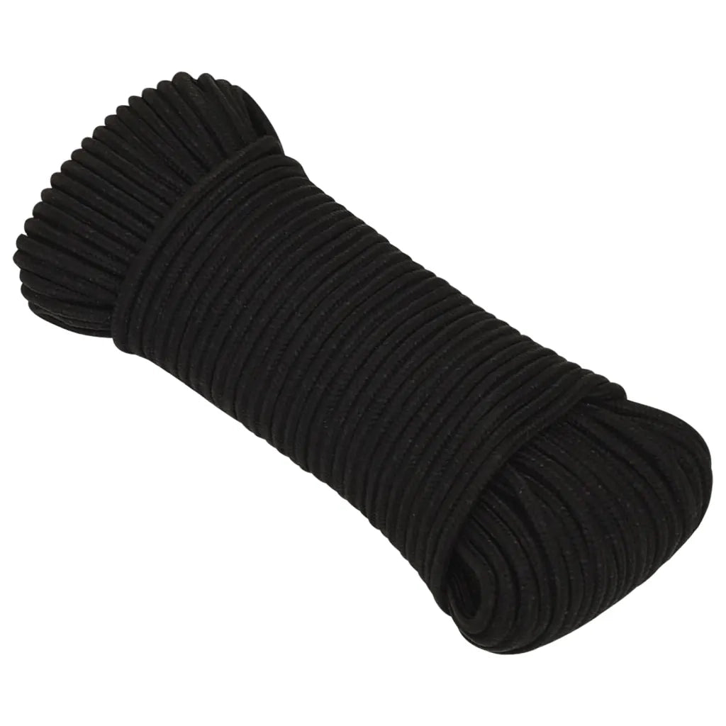 Corda da Lavoro Nera 4 mm 50 m in Poliestere 152803