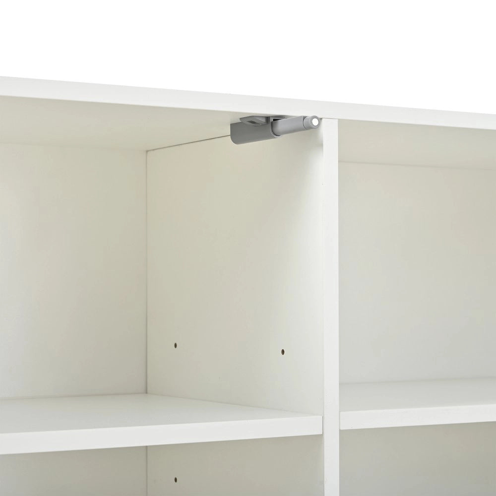 Credenza da Soggiorno con 3 Ante e 6 Ripiani ¨C MINIMAL ¨C Bianco Lucido, 160x60x35