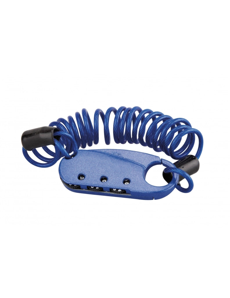 Lucchetto con cavo in acciaio da 1 m, combinazione modificabile a 3 cifre, colori assortiti – Serrurerie de Picardie