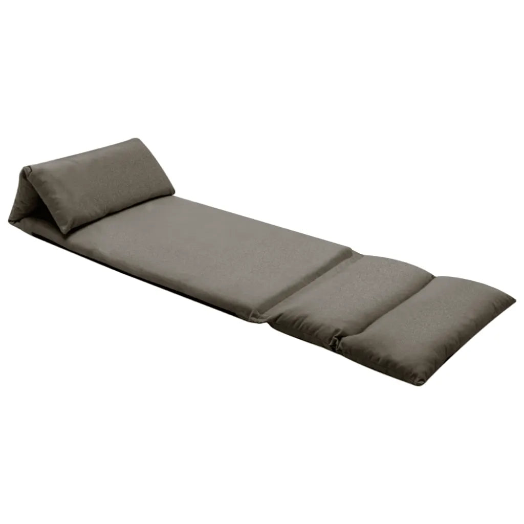 Sedia a Sdraio da Terra Pieghevole Grigio Scuro in Microfibra cod mxl 66676
