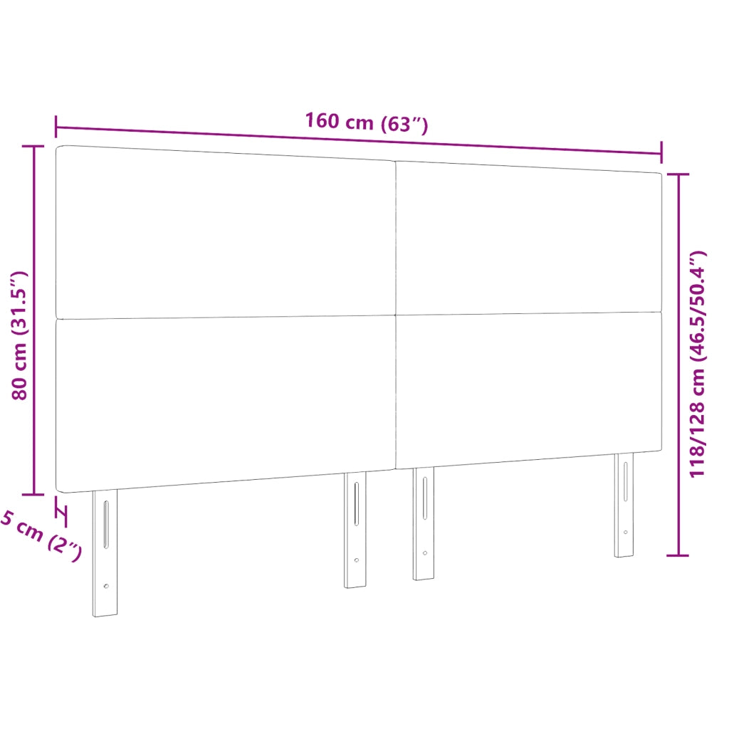 Luce da Testata LED Verde Grigio 80 cm in Corduroy