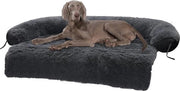 Letto per cani - Cuscino per cani - Dimensione media - Cuscino in piuma - Cuscino in gomma - Dimensione media - Protezione per mobili - Lavabile in macchina - Grigio